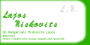 lajos miskovits business card